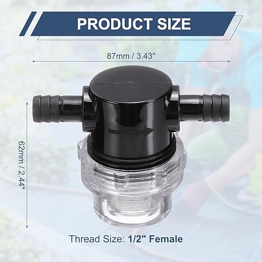 PATIKIL 1/2 Inch Water Pump Strainer, in-Line Strainer with 80 Mesh Stainless Steel Filter Sprayer Filter for Garden Irrigation Pressure Washer Inlet