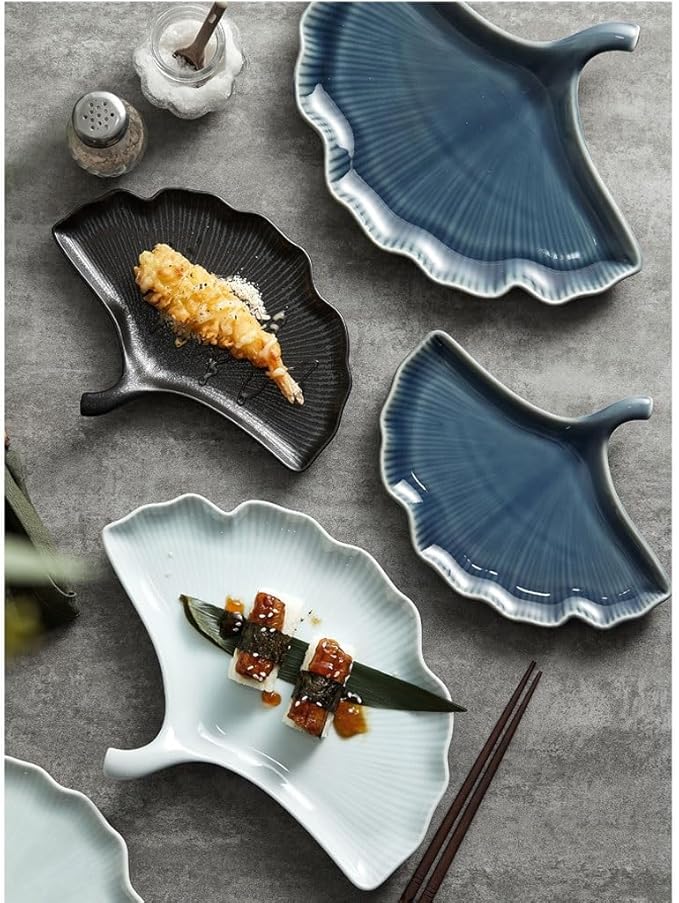 SONGCHAO Party Supplies Small Plate Ceramic Household Japanese Sushi Plate Restaurant Dessert Western Meal Snack Pastry Snack Plate Party Plates (Color : A, Size : Small)