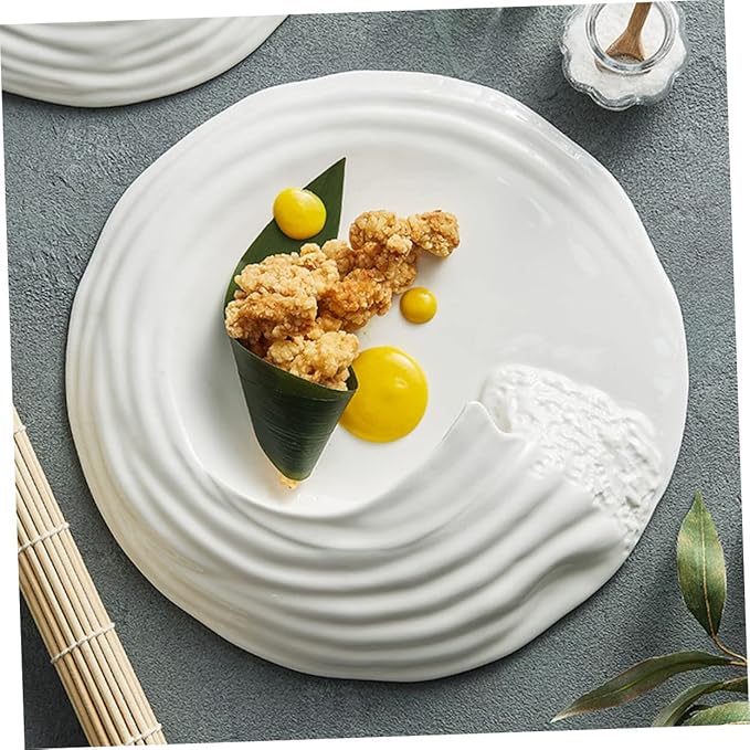 Cabilock Chunky Porcelain Dinner Plates Appetizer Plate Ceramic Serving Platter for Party
