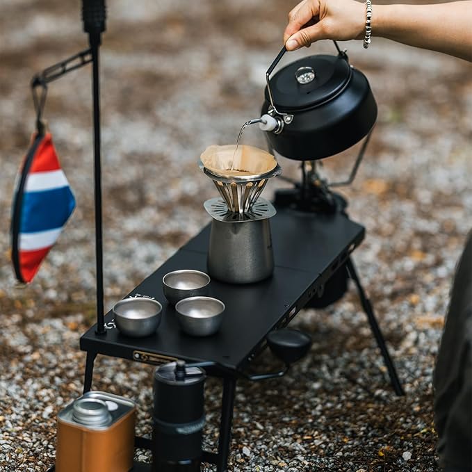 Thous Winds Collapsible Pour Over Coffee Dripper, Reusable 304 Stainless Steel Coffee Filter - Portable Coffee Maker for Camping, Travel, Office & Home, with Storage Bag