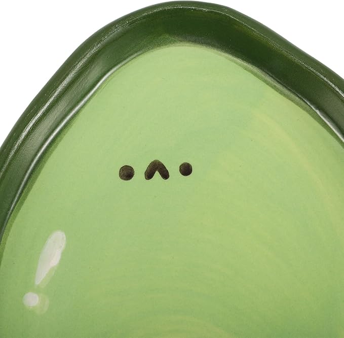 COHEALI Creative Avocado-shaped Ceramic Plate 4-inch Hand-painted Fruit Dinnerware Snack Dip Serving Tray for Home Kitchen Party Appetizer and Salad Serving