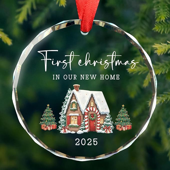 Housewarming Gifts New Home, First Christmas in Our New Home 2025 Christmas Ornament, Best Housewarming Gifts for Women, Xmas Tree Decorations for Home