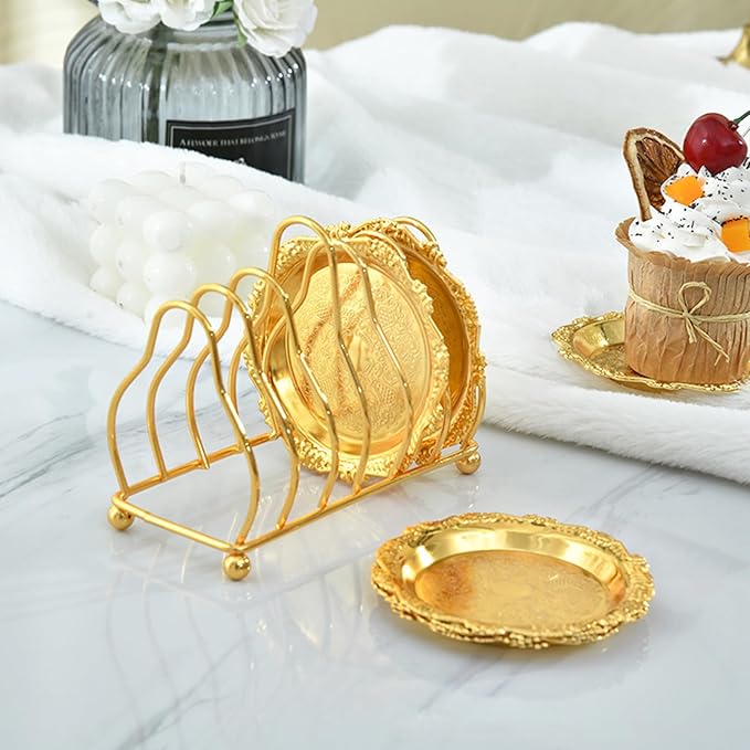 Retro Serving Tray, Stainless Steel Snack Platter, Metal Serving Platters, for Homeowners Home Apartment Kitchen Dining Table Bar Office Buffet Entertainers Dinner Party Wedding