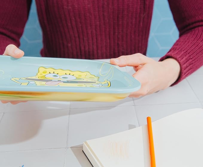 Silver Buffalo Spongebob Weird Don't Care 11.3" x 7.4" Tin Tray