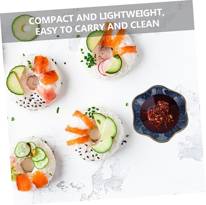 3pcs Japanese Style Ceramic Sauce Dishes Appetizer Plates Multi-use Seasoning Bowls for Dinner