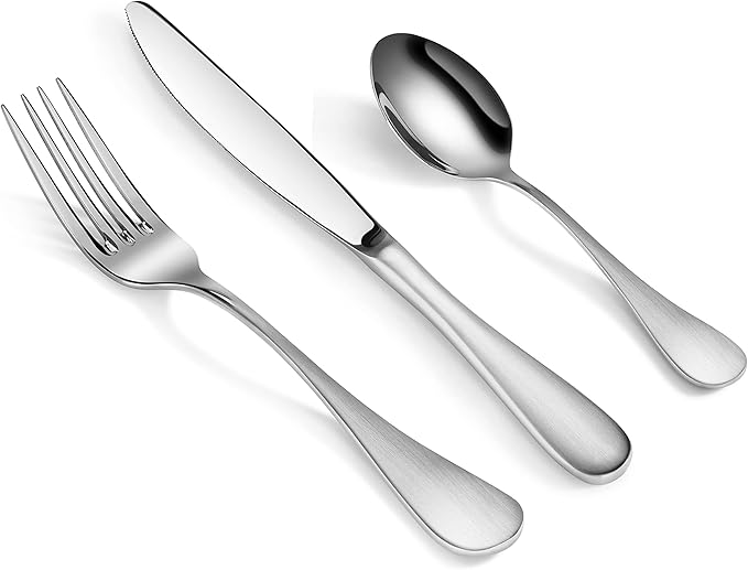 Artaste 1029130 Rain 18/10 Stainless Steel Flatware 36-Piece Set, Matte Finish Handle