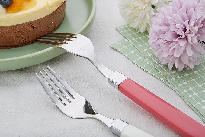 ANNOVA Silverware Set Stainless Steel Colorful Tableware Kitchen Flatware Set Utensils, Includes Dinner Knives, Forks, Spoons, Salad Forks & Dessert Spoons (Mix, 20 Pieces)