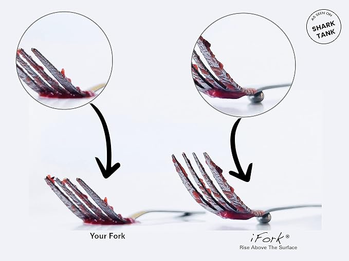 iFork Stainless Steel Flatware Serving Set Rises Off Tables and Surfaces. Elegant Handmade Tableware/Silverware, Perfect for Home Kitchens and Restaurants | 6 Pieces iFork iSpoon iKnife Utensils