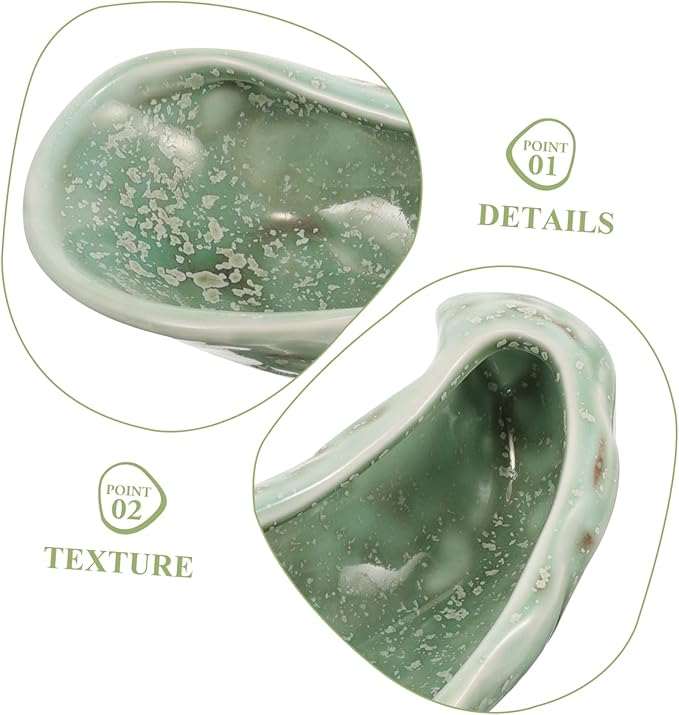 Oyster Shell Shaped Ceramic Serving Platter Elegant Food Dish for Appetizers Desserts Sushi Lightweight Easy to Clean Store for Parties Special Occasions