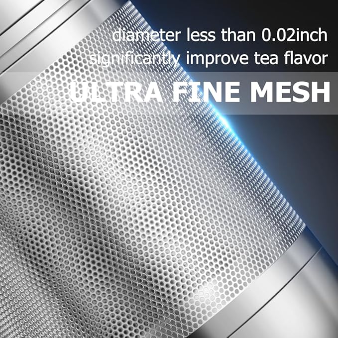 Tea Infuser For Loose Leaf Tea Drinkers, Extra Fine Mesh Tea Strainers 316 Stainless Steel, Tea Steeper, Tea Filter, Tea Diffuser For Rooibos/Black Tea/Herbs/Spices By Iruerti KTAD, 1.5*1.5*3.15'' (S)