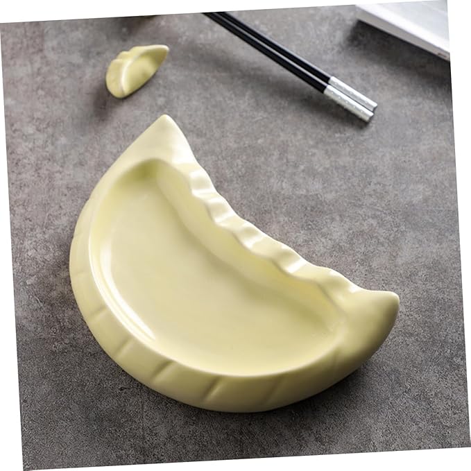 Unique Shape Dumpling Plate Ceramic Dinnerware Snack Plates for Style Table Setting