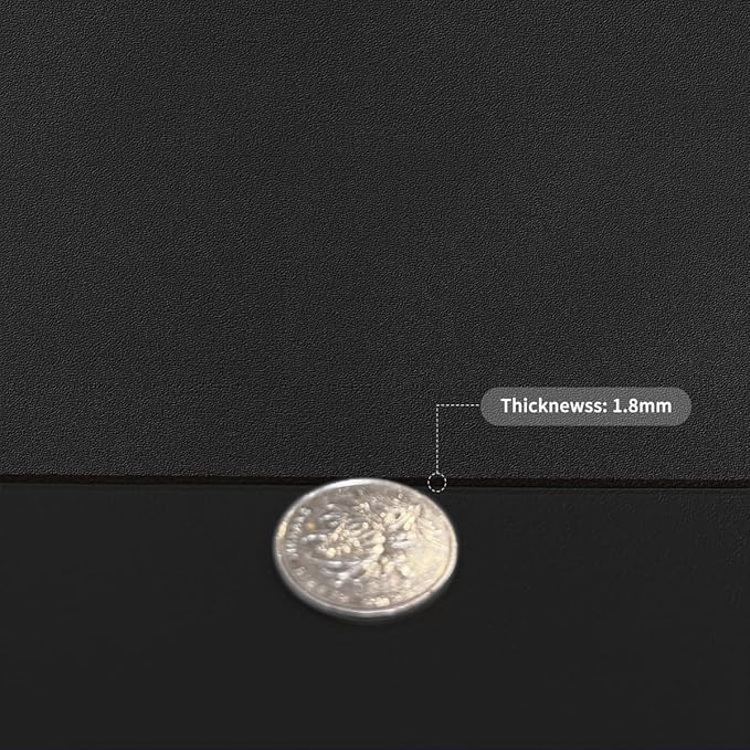 Leather Dresser Cover,1.8mm Thick,14x96 Inch,Dresser Protector Top,Dresser Top Protector,Dresser Cover Top,Dresser Top Cover,Dresser Cover Top for Bedroom.(Black+Black,14x96)