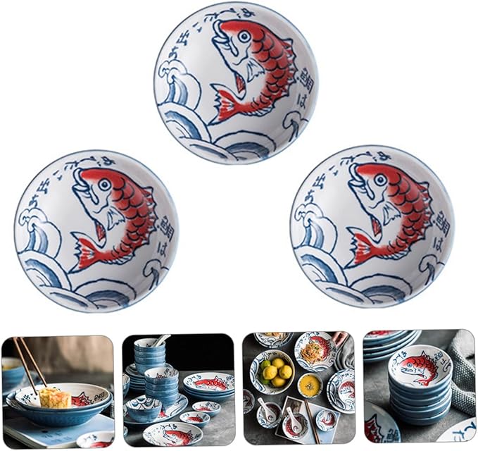 6 Pcs Seasoning Dish Seasoning Plate Metal Practical Plates Sushi Dipping Bowl Japanese Dishes Bowl Ceramic Sauce Dish Flatware Appetizer Plates Dessert Pearlescent Ceramics