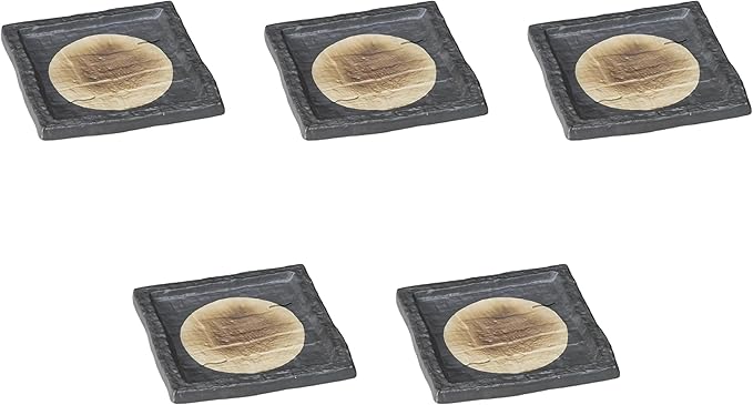 Set of 5, Spring Moon Kakubuchi Appetizer Plate, 6.9 x 1.2 inches (17.5 x 3 cm), Medium Bowl, Setomonohonpo