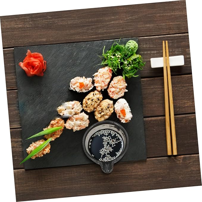 Porcelain Dipping Dish with Spout Heat Resistant Sauce Bowl for Soy Vinegar and Condiments Compact Mini Appetizer Plate for Kitchen and Outdoor Dining