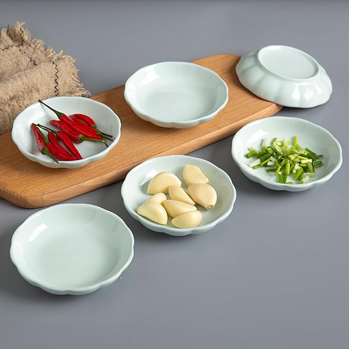 FAREWELL Dipping Bowls Appetizer Plate Set Ceramic Bowl Condiment Plate Soy Sauce Dipping Bowl Set Multi-Purpose Bowl Porcelain Dessert Salad Plate Appetizer Bowls