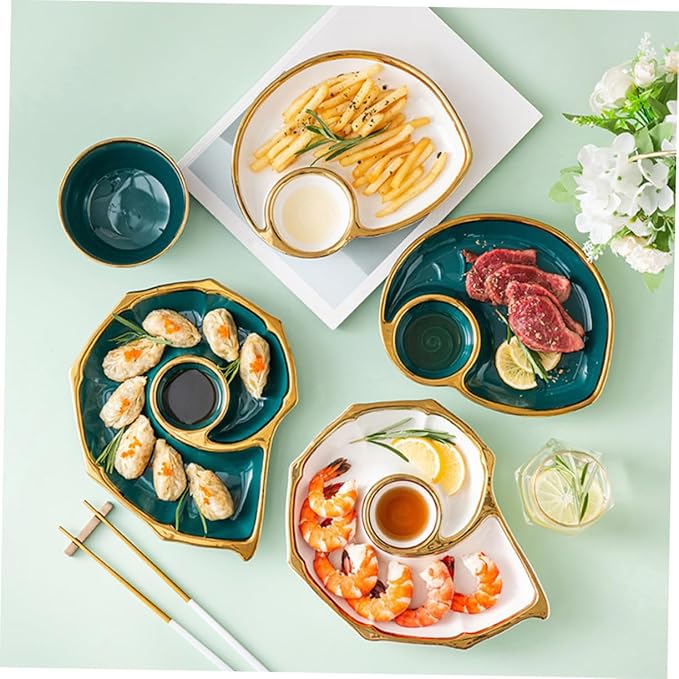 Garneck 1piece Multi-purpose Ceramic Plate Food Storage Plate Dinnerware for Entertaining