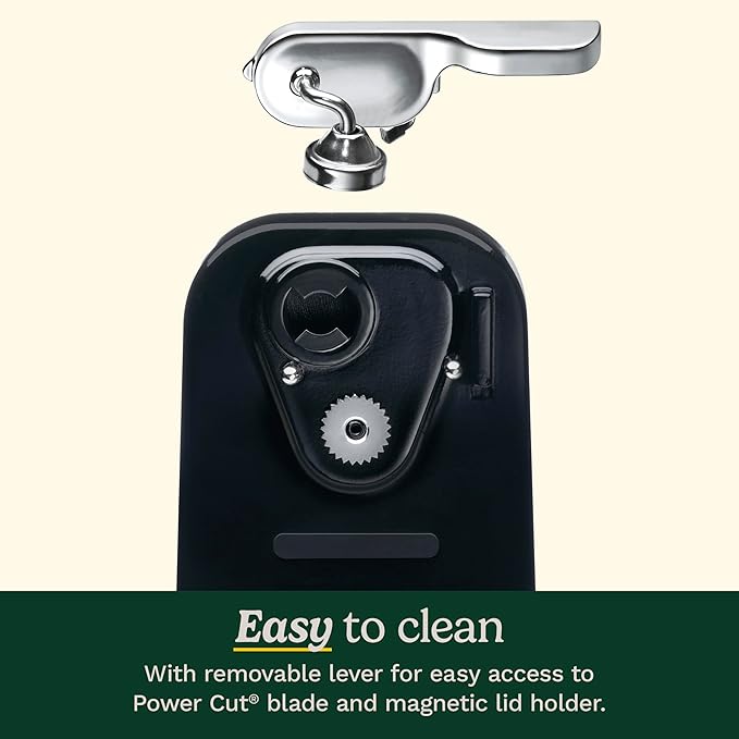 Cuisinart Deluxe Electric Can Opener, Single-Touch Automatic Can Opener, Easy-Clean Detachable Cutting Lever, Nonslip Base, CCO-50BKN, Black