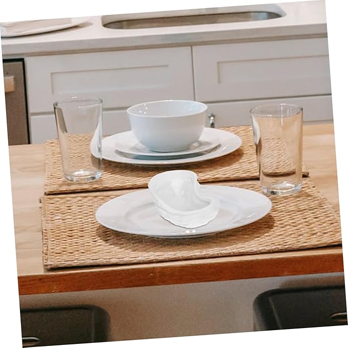 Creative Ceramic Sauce Dish Unique Condiment Tray Elegant Design Pure White Dipping Plate for Appetizers Home Use and Entertaining