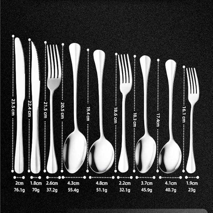 Stainless Steel Flatware serving set,Home Kitchen Eating Tableware Set,Dishwasher Safe,For Home Kitchen Restaurant Hote 9/36/54/72/90/108 Pieces Stainless Steel Knife, Fork And Spoon Household Tablewa