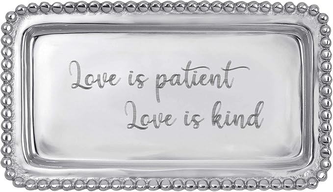 Mariposa Engraved Bowls Dinnerware & Serveware, Beaded Tray, Love Is Patient