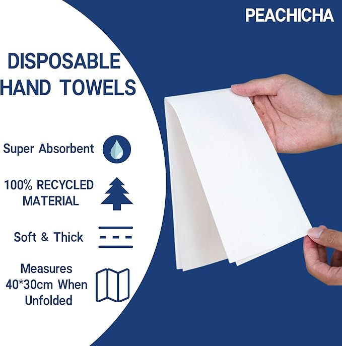 Disposable Hand Towels, Linen Feel Guest Towels, Cloth Like Paper Napkins, Thick, Elegant, Absorbent White Hand Towels For Kitchen, Parties, Bathroom, Events, 7.8” X 15.7”, Total 100 Pcs