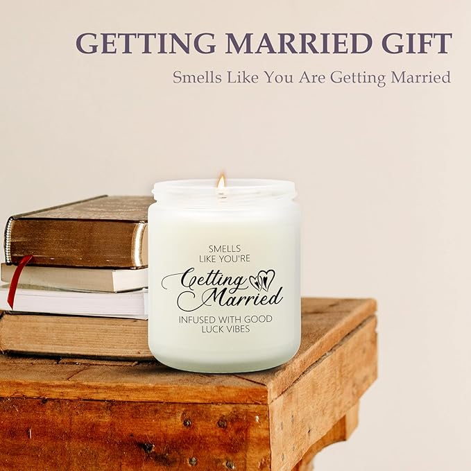 Wedding Gifts, Getting Married Candle, Mr and Mrs Gift, Engagement Gifts for Women Couples, Bridal Shower Gift for Bride Groom, Bride to Be, Smells Like You are Getting Married