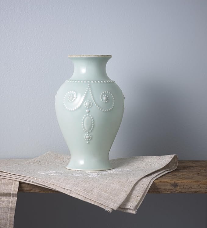 Lenox French Perle Fluted Vase 8" (Bluebell)