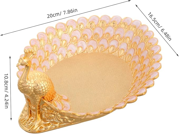 Mobestech Elegant White Fruit Serving Tray Decorative European Style Dessert Plate for Party Snacks