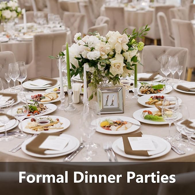 Umber Linen Feel Napkins with Flatware Pocket, 50 Pack Cloth Like Pre-Folded Napkins for Silverware, Guest Hand Towel for Dinner Party Wedding Decoration (16. x 15.5 inch)