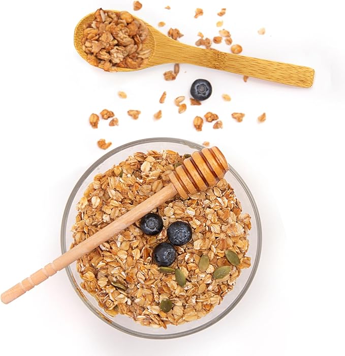 BLUE TOP 8 PCS Honey Dipper Sticks Honey Spoon 6 Inch Individually Wrapped Honey Stirrer Stick Mixing Spoon for Honey Jar Dispense Drizzle Honey Wedding Party