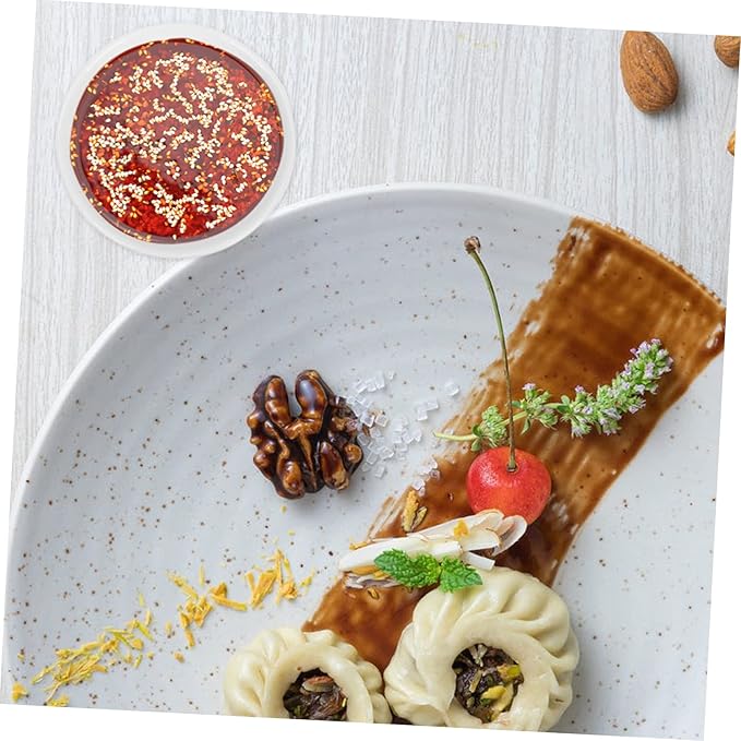 LIFKOME 3pcs Kitchen Snack Plates Ceramic Seasoning Dishes for Dipping Sauces Appetizers and Condiments Practical Spice Serving Tray for