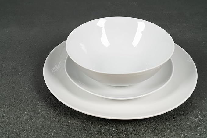10 Strawberry Street Simply Coupe Dinnerware Set, White, Service for 4 ( 12 Piece)