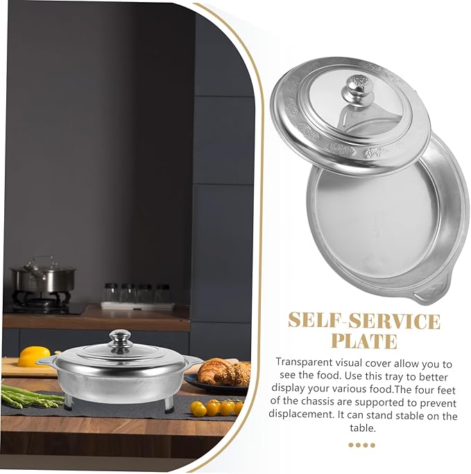 Stainless Steel Rectangular Buffet Serving Tray Lid for Catering Parties and Food Service Durable Food Holding Plate for Warm and Cold Dishes