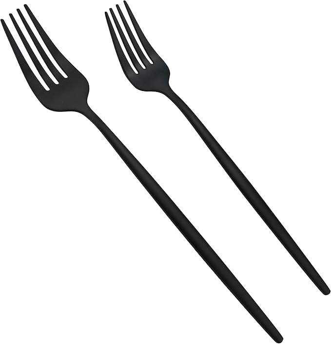 Matte Black Silverware Set, Uniturcky Satin Finish 20-Piece 18/10 Stainless Steel Flatware Set Knife Fork Spoon, Tableware Cutlery Sets Service For 4,Utensils For Kitchens Camping And Party