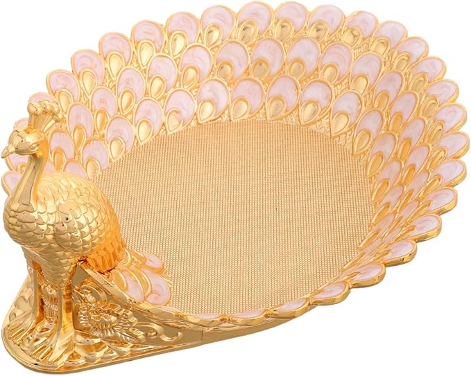 GLEAVI Elegant Gold Fruit Plate European Style Serving Tray Snack Dessert Display