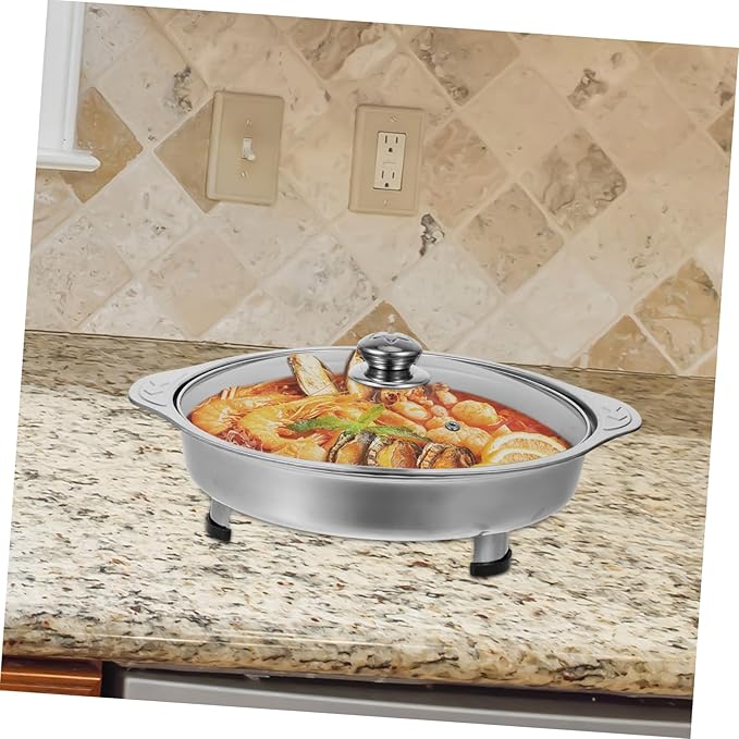 DECHOUS Stainless Steel Tiered Serving Tray Silver Decorative Party Food Holder