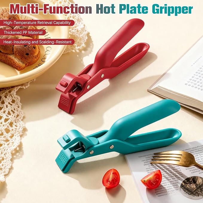 2PCS Hot Plate Grippers,Aulti-Function Anti-Scald Bowl Clip for Kitchen,Silicone Non-slip Hot Dish Plate Holder,Anti-Scald Bowl Clip,Microwave Oven Cooking,Kitchen Utensil for Bowls,Pans,Dishes
