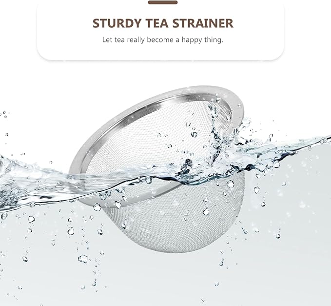 YARNOW 8 Pcs Tea Pot Strainer Teapot Mesh Strainer Insert Stainless Steel Tea Filter Basket for Tea Coffee 2.8 Inch Diameter