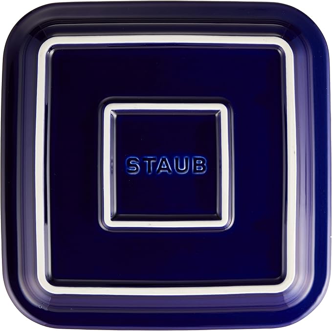 staub Appetizer Set 40511-121 Appetizer Set, Blue, Ceramic, Small Plate Set, 7.4 x 7.4 inches (18.7 x 18.7 cm)