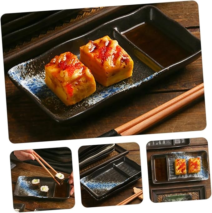 Sushi Ceramics Dumpling Sauce Plate Ceramic Plate Serving Plates Household Food Dish Appetizer Plates dip