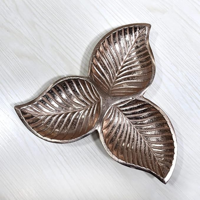 BBH Home's Handmade Bronze Novelty Shaped Aluminium Tray 8.26 x 8.26 x 0.98 AMBBVK038AB2020