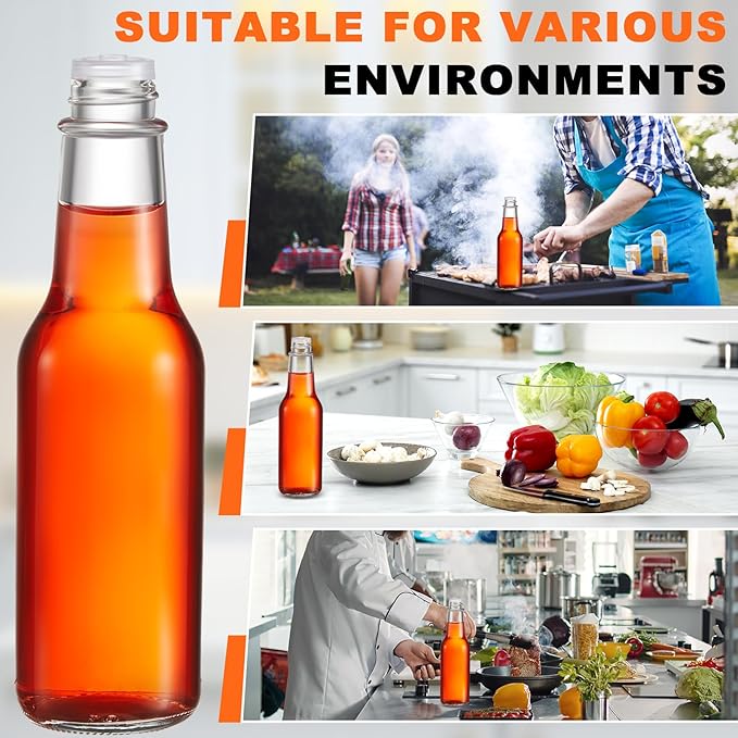 100 Pcs Dripper Insert Orifice Reducers Hot Sauce Bottles, Dripper Fitment Orifice Reducer for 5 and 10 oz Woozy Bottles