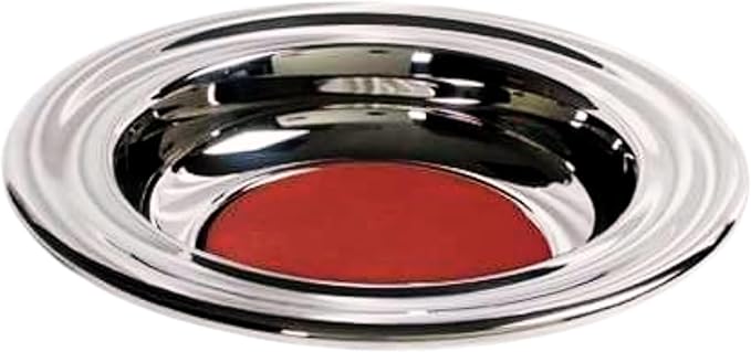 BROADMAN CHURCH SUPPLIES RemembranceWare Offering Plate, Silver with Red Felt
