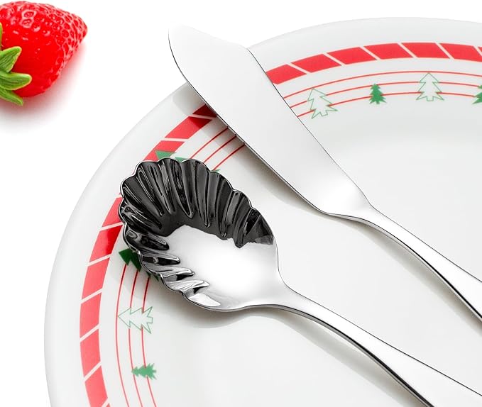 Serving Utensils, CITESANA 5-Piece Stainless Steel Silverware Serving Set Mirror Polished Hostess Flatware for Buffet Kitchen Dishwasher Safe