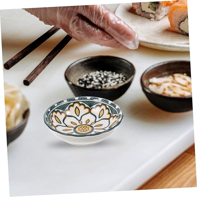 ABOOFAN Porcelain Sauce Dishes Ceramic Plate for Soy Sauce Condiments Appetizer