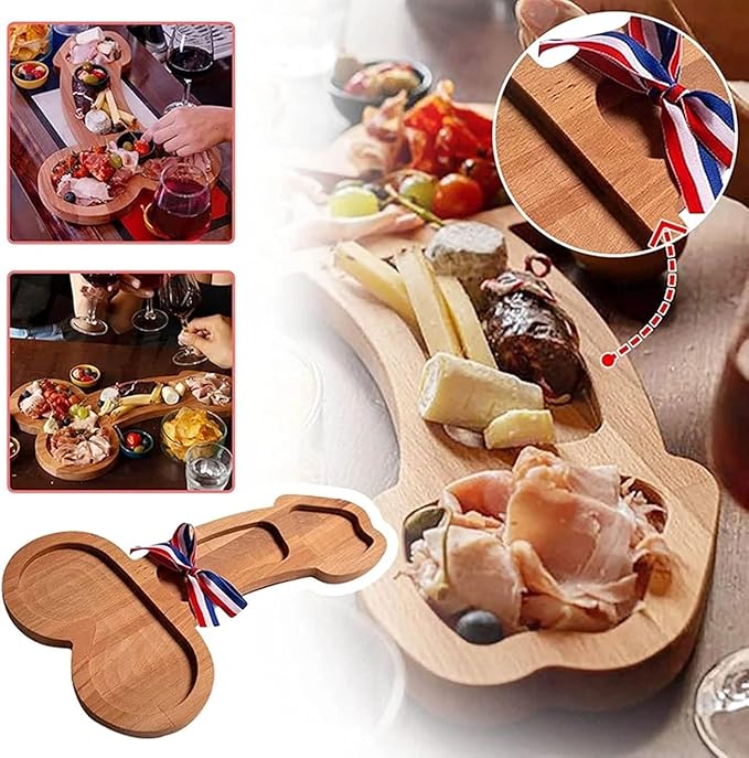 Bachelorette Party Decorations, Wood Hen Aperitif Board Cutlery Tray Bachelorette Party Naughty Plate Fruit Tray Appetizer Plate for Bridal Shower Party Supplies,L