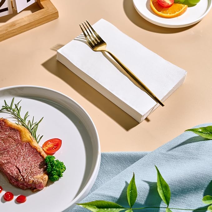 600 Pack Paper Napkins, Disposable Guest Towels Party Dinner Napkins Soft, Absorbent 3-Ply Hand Towels for Bathroom, Wedding and Events