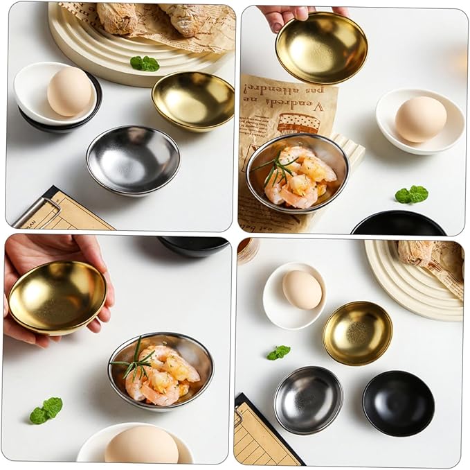 Alipis 4pcs Assorted Color Seasoning Dishes for Sushi and Condiments -shaped Small Plates for Vinegar Sauce and Dipping Sauces for Appetizers and Table Settings