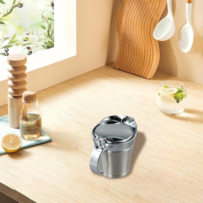 304 Stainless Steel Steak Sauce, Sauce Jug, Double Insulated Gravy Boat, Stainless Steel Sauce Jug With Hinged Lid, Multifunctional Sauce Pot For Gravy Or Cream(750ML)